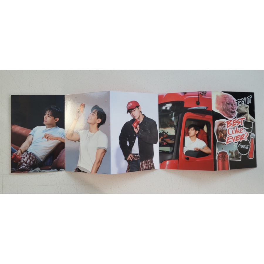 Coca-Cola BTS V (Taehyung) Acordeão Livro Fotográfico Presente Promocional | Colecionável Limitada Da Coreia