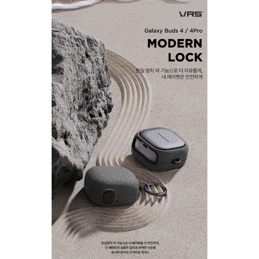VERUS Modern Lock Galaxy Buds 4/4 Pro Case Capa Protetora Robusta Com Mosquetão