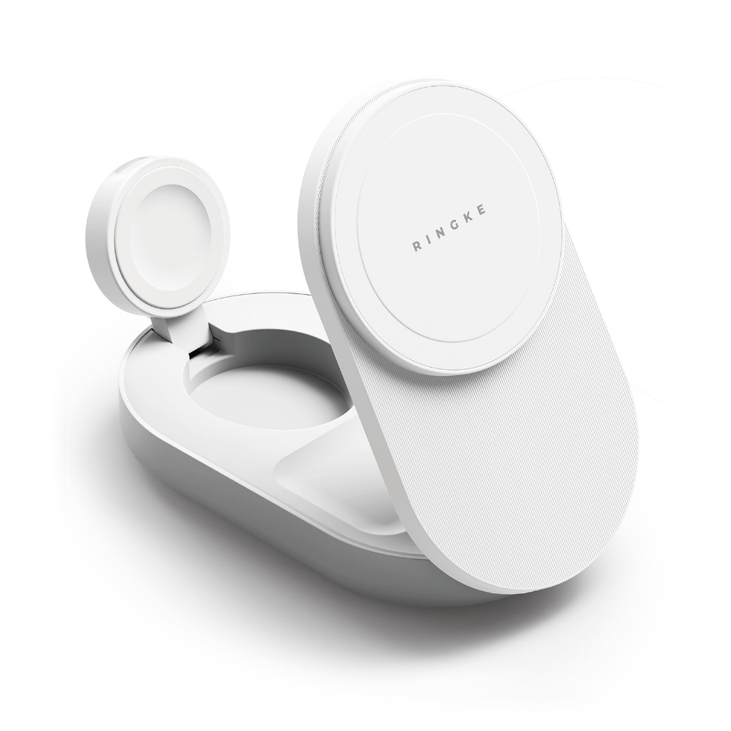 Ringke Qi2 25W / 15W Suporte Dobrável Magnético De Carregamento Sem Fio 3 Em 1 Para Smartphones E Outros Acessórios