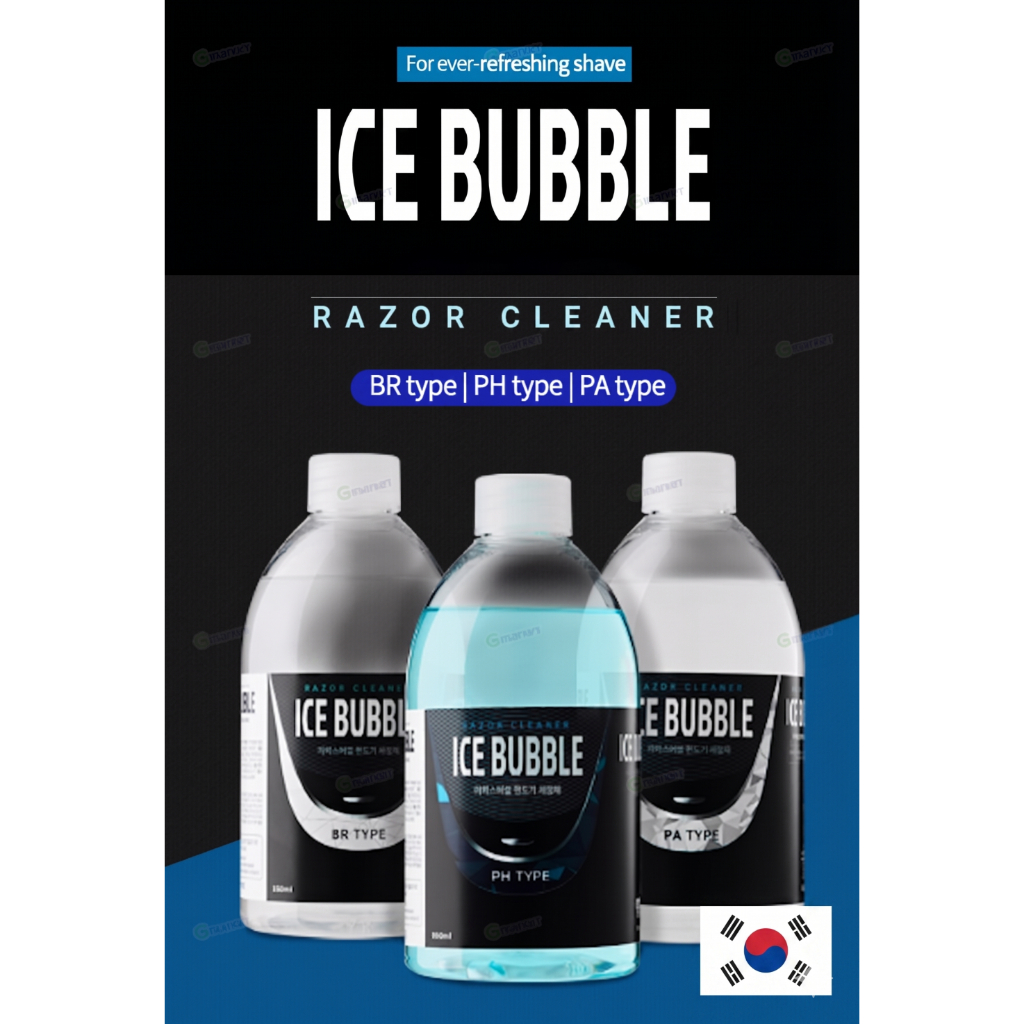 [ICE BUBBLE] Refil De Limpeza De Navalha 500ml Compatível Com Todas As Marcas BRAUN , Philips , Panasonic , Clean and Renew , Refill Cartuchos , Solução Barbeador