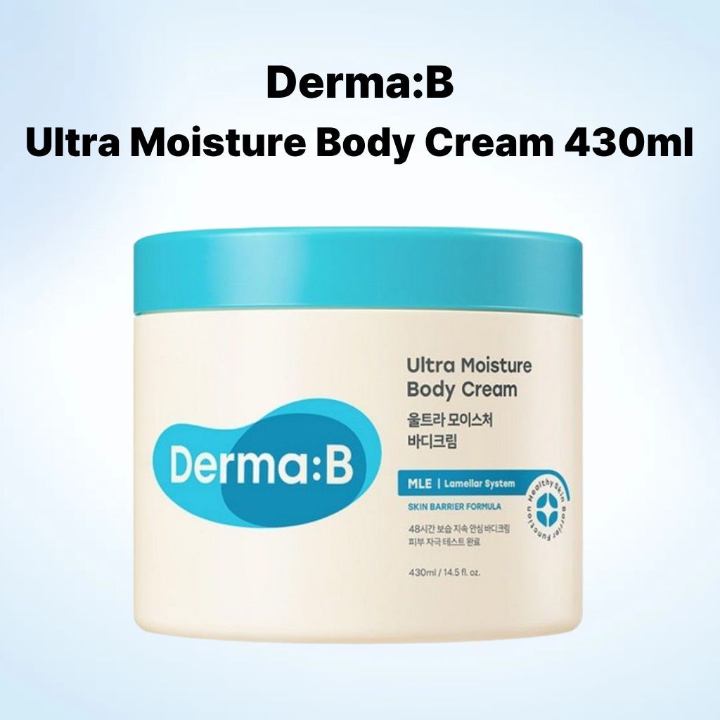 Derma:B Ultra Moisture Creme Corporal 430ml Hidratação Profunda Cuidados Com A Pele Seca Loção Coreana Hidratante