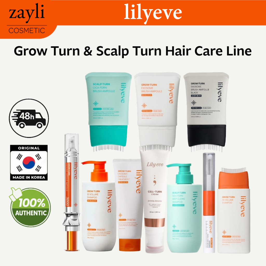 Linha De Cuidados Com Os Cabelos Lilyeve Grow Turn E Scalp | Exosome O Couro Cabeludo Tratamento De Shampoo Ampola De Pi