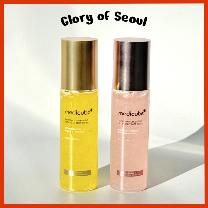 [NEW] MEDICUBE PDRN Pink Glow Jelly Mist Serum, Kojic Acid Turmeric Vita Jelly Mist Serum 100ml / 3 Options em Oferta na Shopee