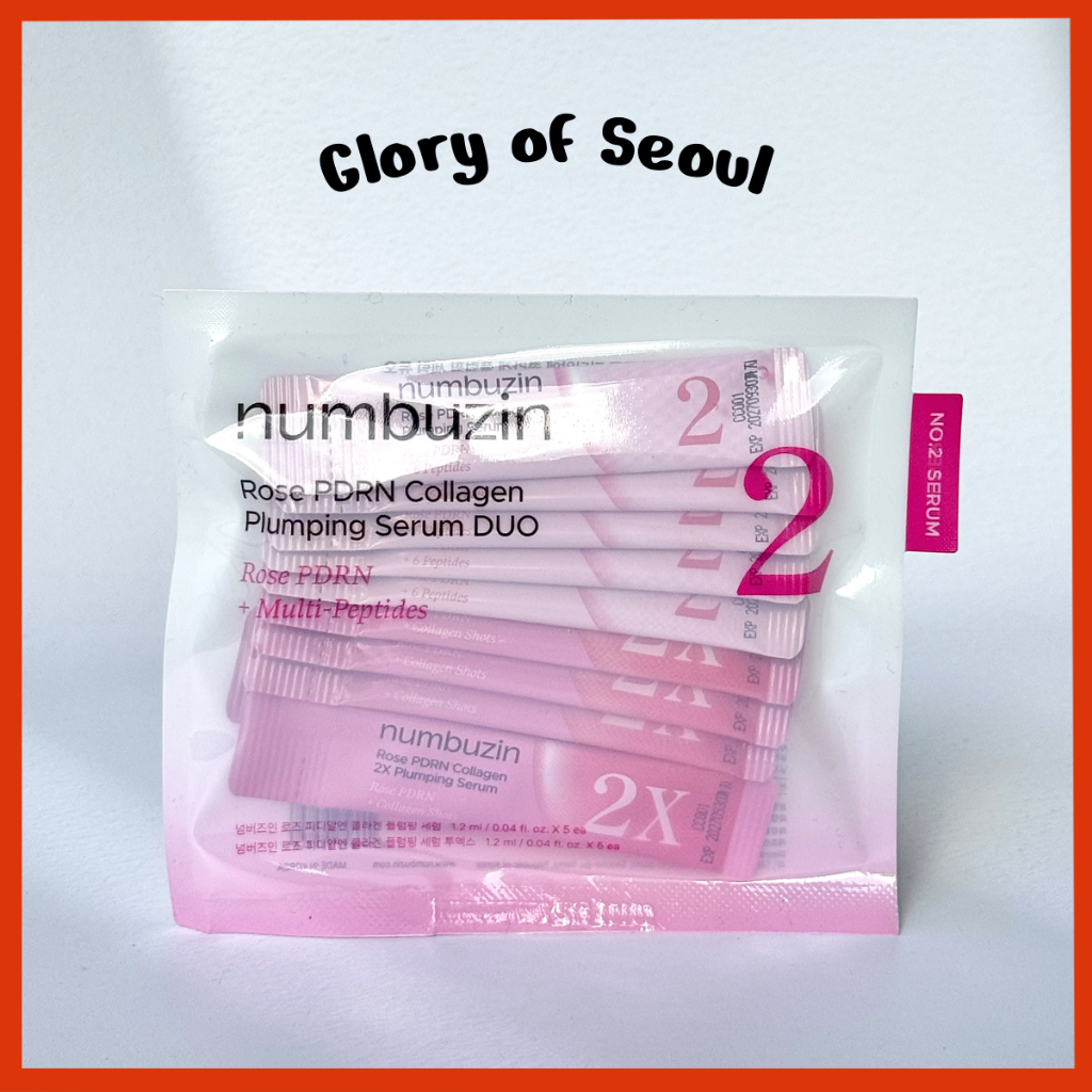 [NEW] NUMBUZIN No. 2 Rose PDRN Collagen Plumping Serum Duo, 10ml (Mild 1ml*5ea+Intensive 1ml*5ea) em Oferta na Shopee