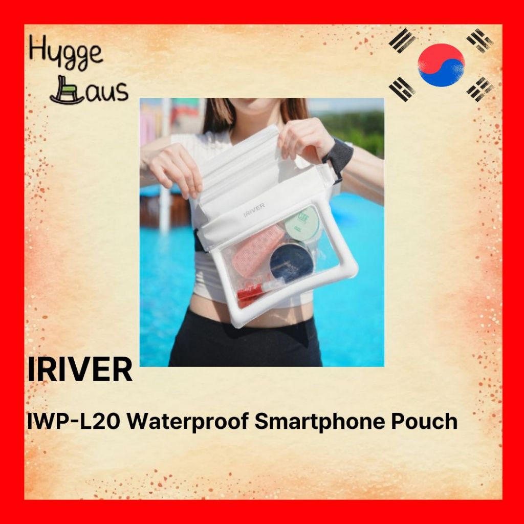 【IRIVER】IWP-L20 Bolsa Cintura Waterproof IPX8 Smartphone Case Touch Screen Grande À Prova D'água