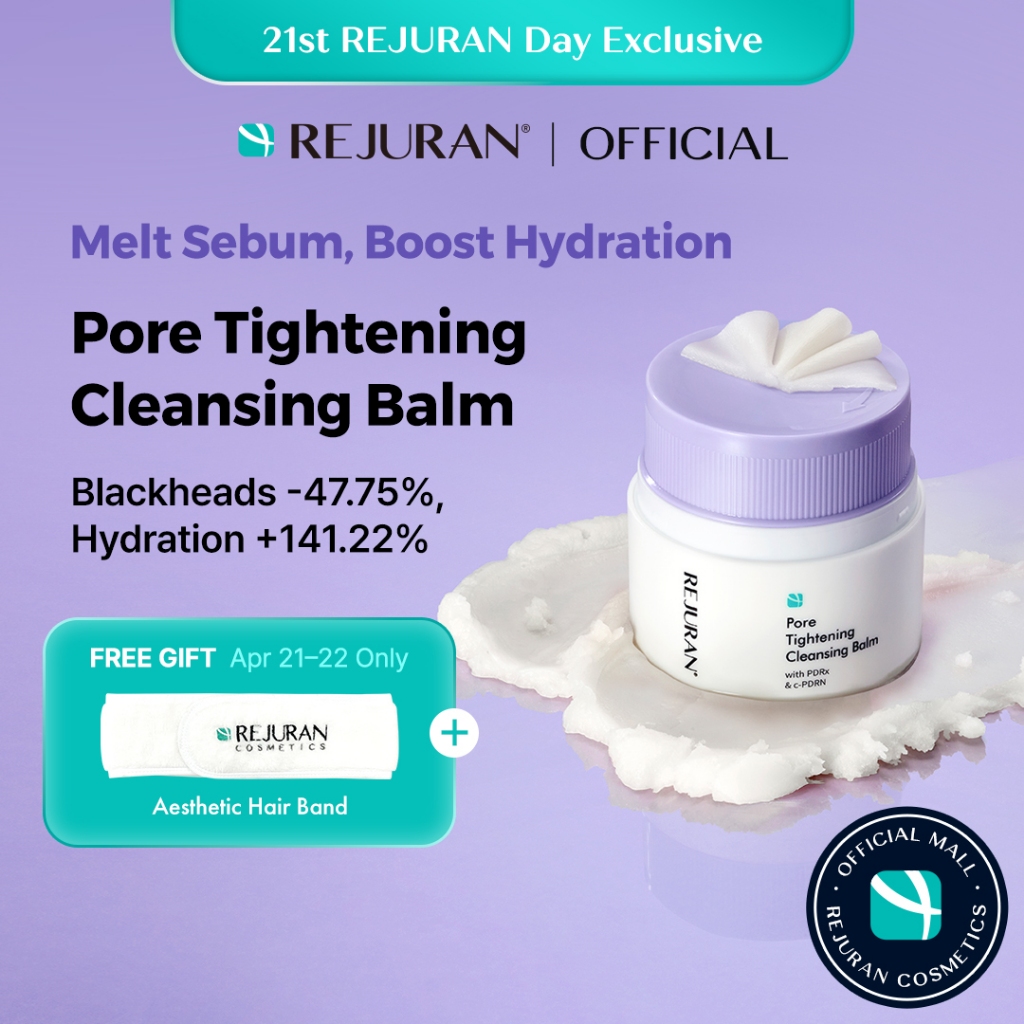 [REJURAN] Pore Tightening Cleansing Balm 50mL | Limpeza, Controle de Poros, Hidratação e Cravos