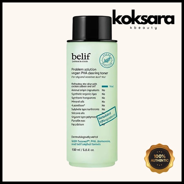Belif Problem Solution Vegan PHA Clearing Toner 150ml