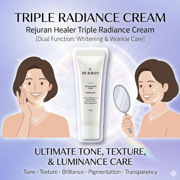[REJURAN Healer Triple Radiance Cream 50ml Hidratante Intensivo Iluminador E Revitalizante Da Pele Para Radiant Glow 1 U