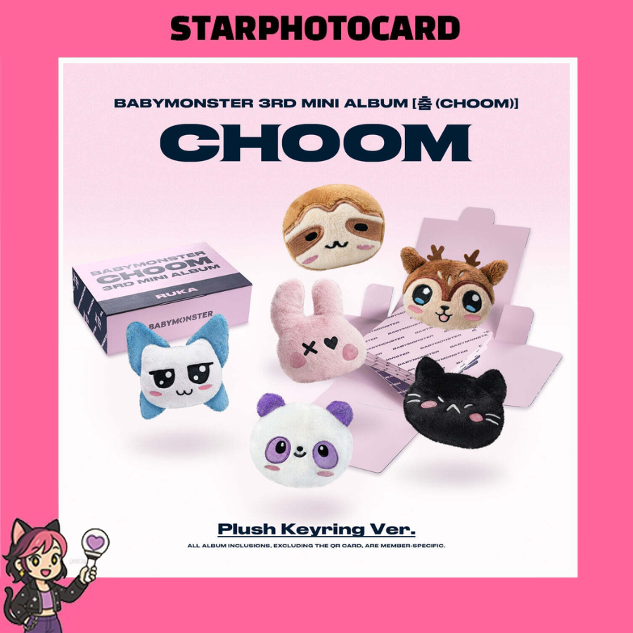 [READY STOCK] BABYMONSTER - 3RD MINI ALBUM [ CHOOM ]  (PLUSH KEYRING Ver.)