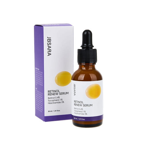 JBSARA Retinol Renew Serum 30ml Clareador Anti Envelhecimento Esqualano Ácido Hialurônico Firmador Soro Facial Iluminado