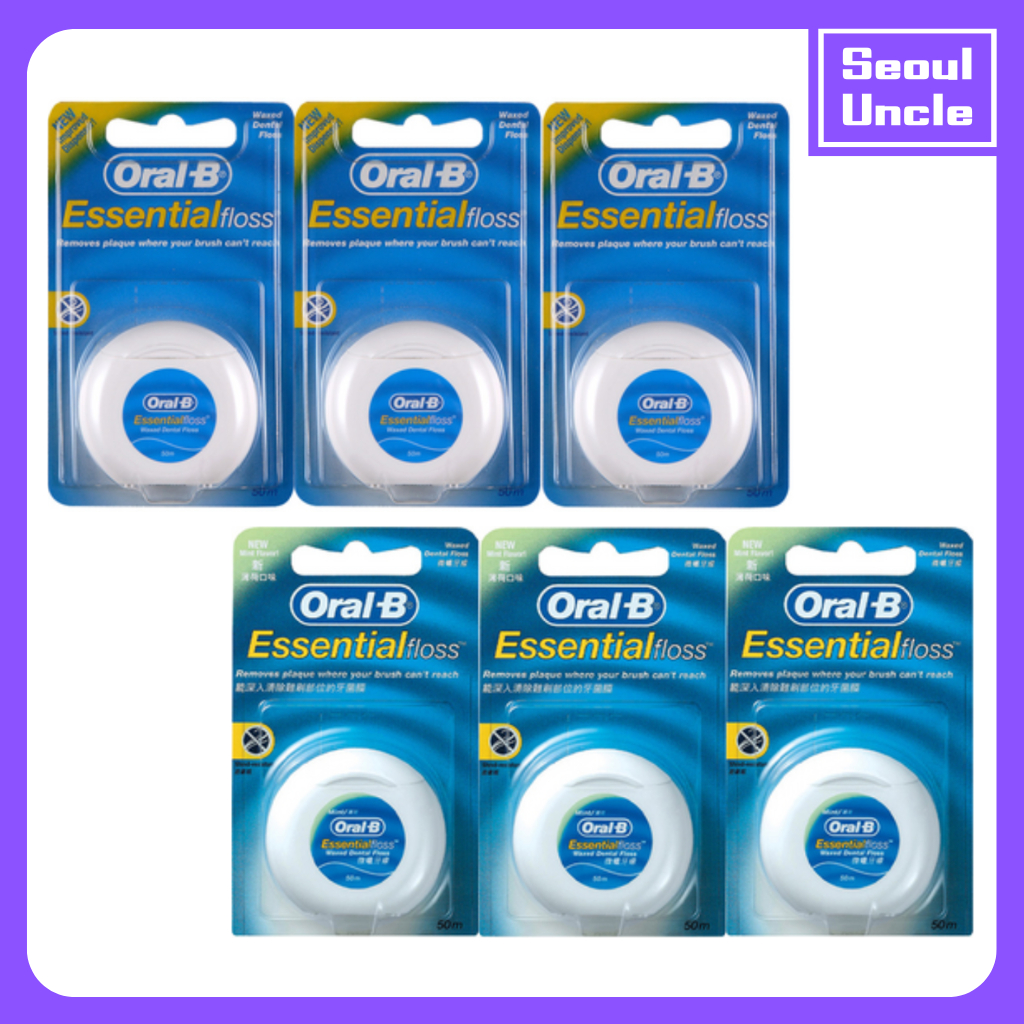 [Oral-B] Fio Dental Essencial 50m 6PCS Original Menta