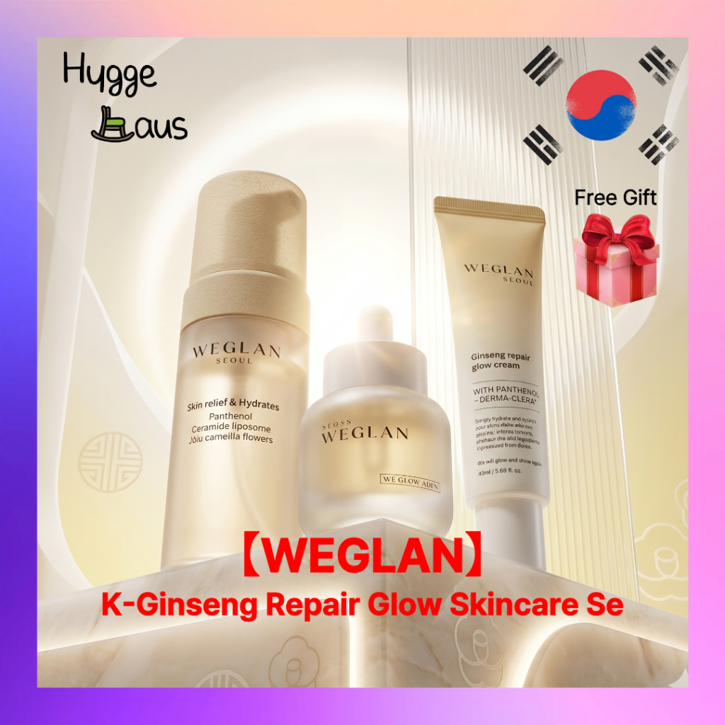 Conjunto De Cuidados Com A Pele K-Ginseng Repair Glow Toner 120ml Ampola 30ml Creme 60ml Kit Barreira De Hidratação