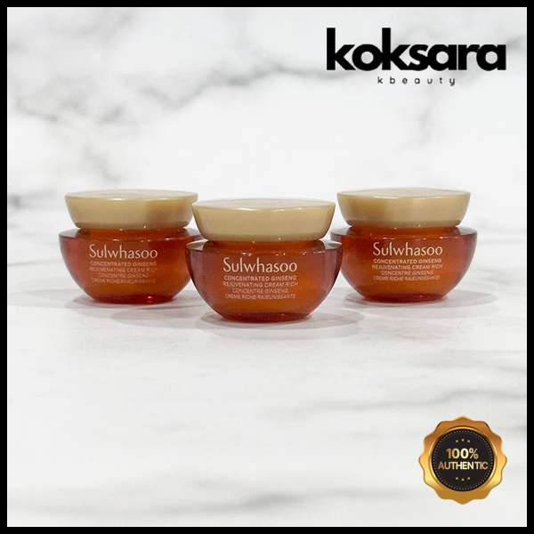 Sulwhasoo Concentrado Ginseng Creme Renovador Rico/Suave 5g (1ea ~ 3ea) em Oferta na Shopee