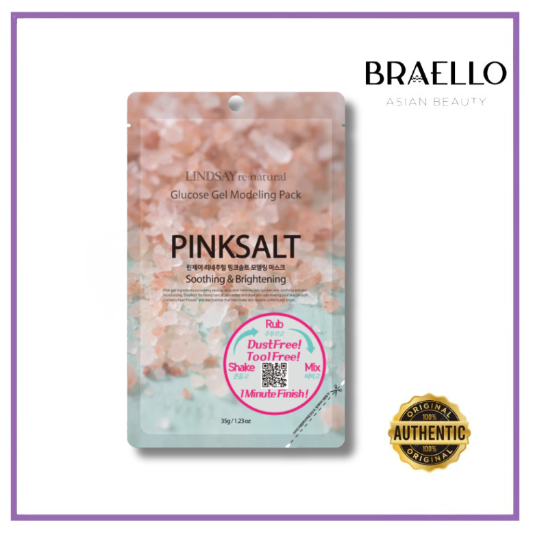 Lindsay Re Natural Modeling Mask Pouch Pinksalt 35g em Oferta na Shopee