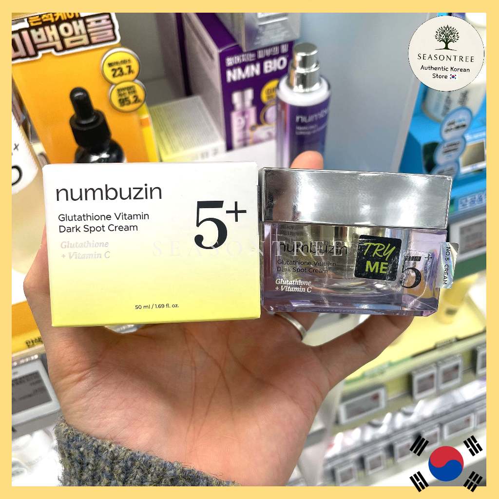 [Numbuzin] Creme No.5 Glutationa C Trace Radiant (50ml / 50ml+50ml) – Clareamento de Manchas e Brilho Intenso