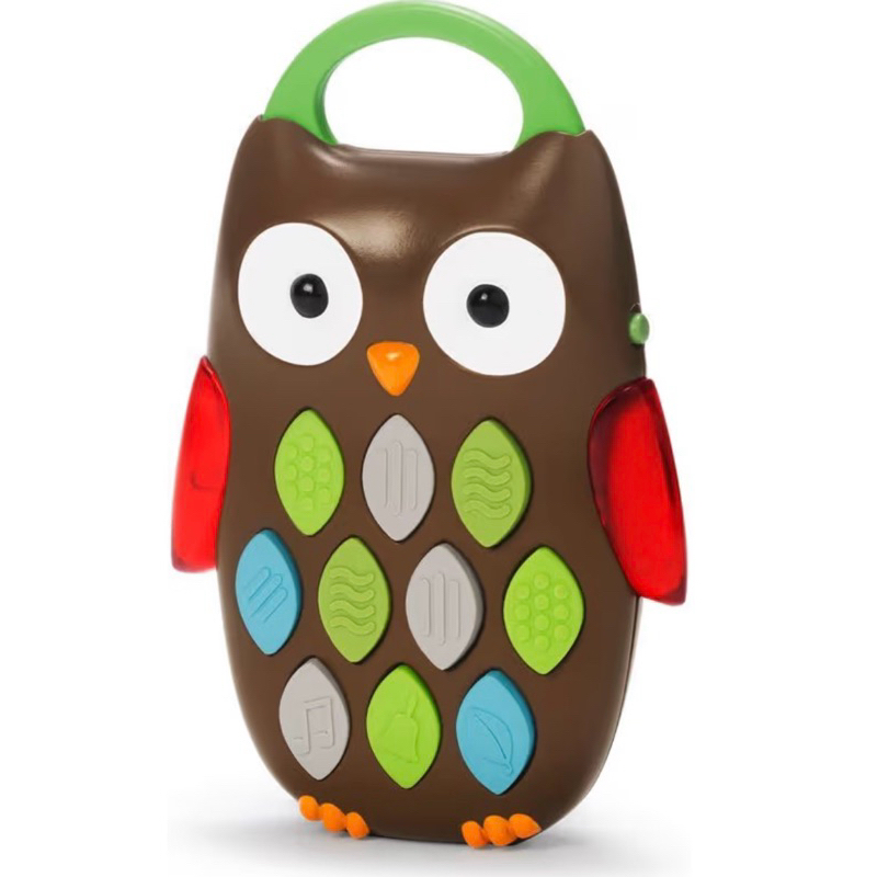 Corujinha Musical Skip Hop Brinquedo Educativo Sensorial Bebê Sons Luz Textura Importado