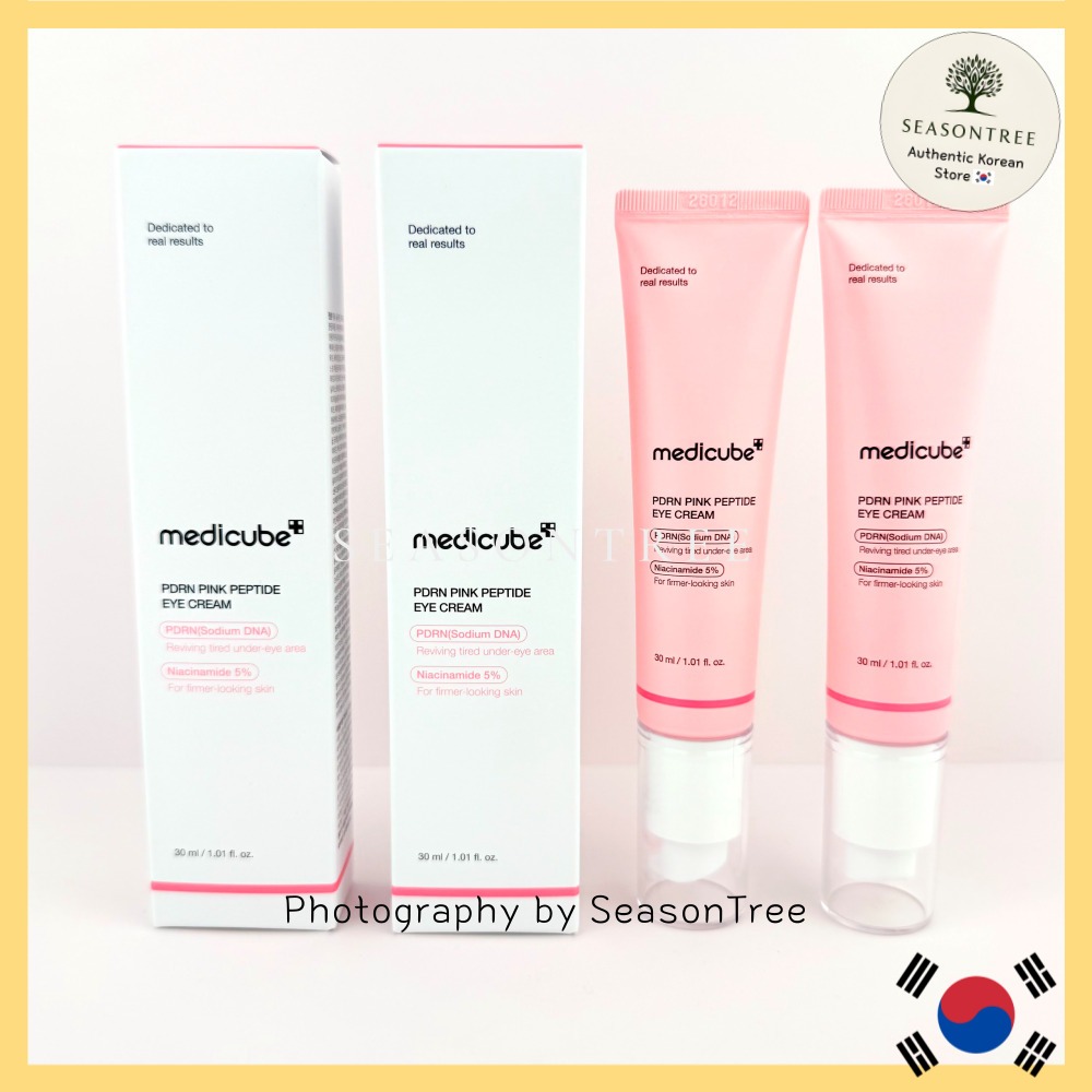 [medicube] Creme de Olhos PDRN e Peptídeos Rosa (30ml / 30ml+30ml) – Tratamento para Olheiras e Elasticidade