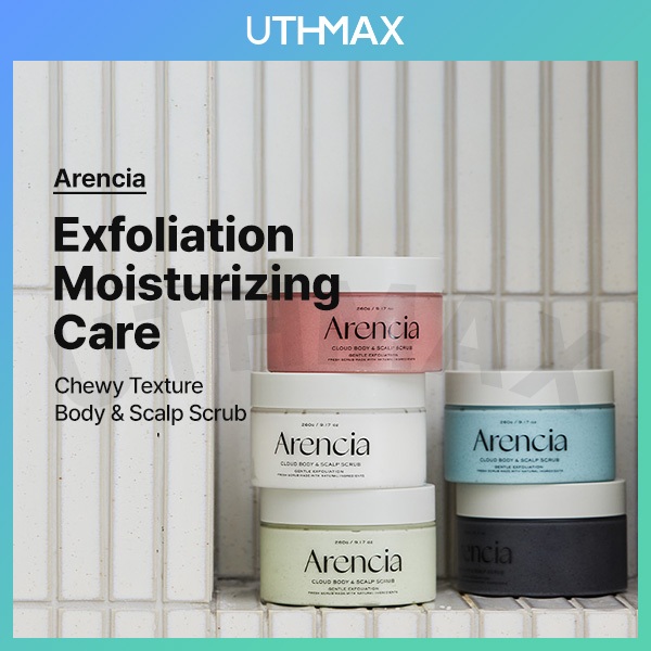 [Arencia] Esfoliante Corporal E Couro Cabeludo Fresh Cloud 260g (Gerânio Prímula/Lavanda Pêra/Chá Branco neroli Preto Yu