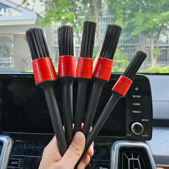 Conjunto De Escova De Detalhamento De Carro 5pcs Kit Limpeza Interior