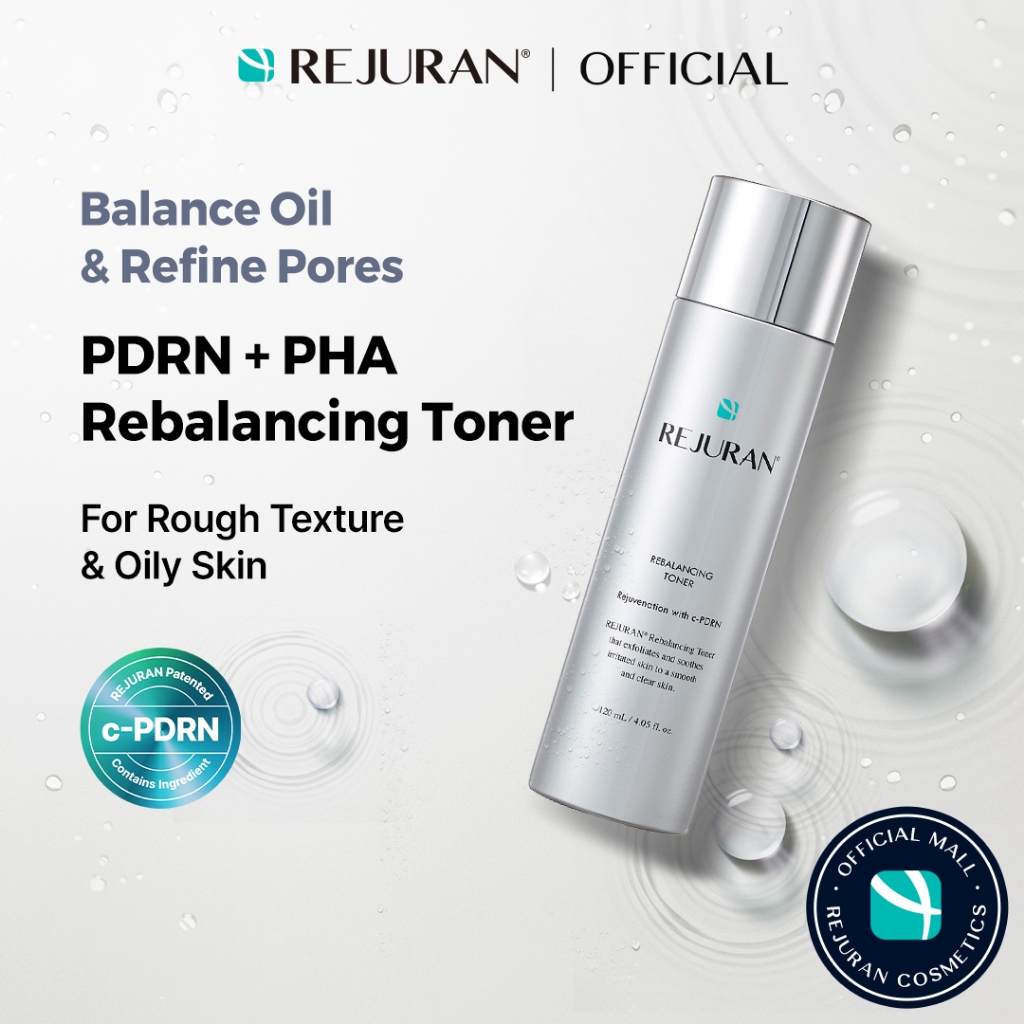 [REJURAN] Rebalancing Toner 120mL | Controle de Oleosidade, Equilíbrio da Pele, Controle de Poros e Exfoliating