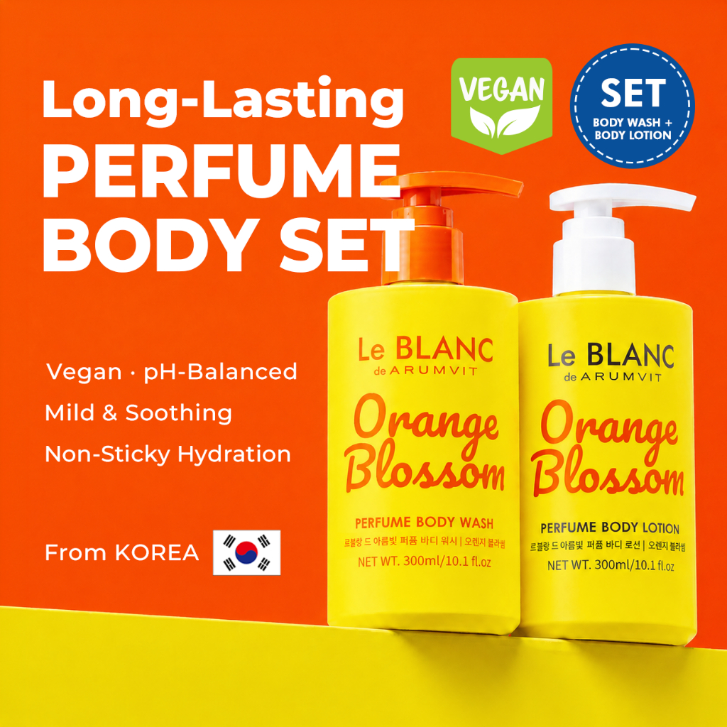 Conjunto De Sabonete E Loção Corporal Le BLANC _ Orange Blossom Perfume
