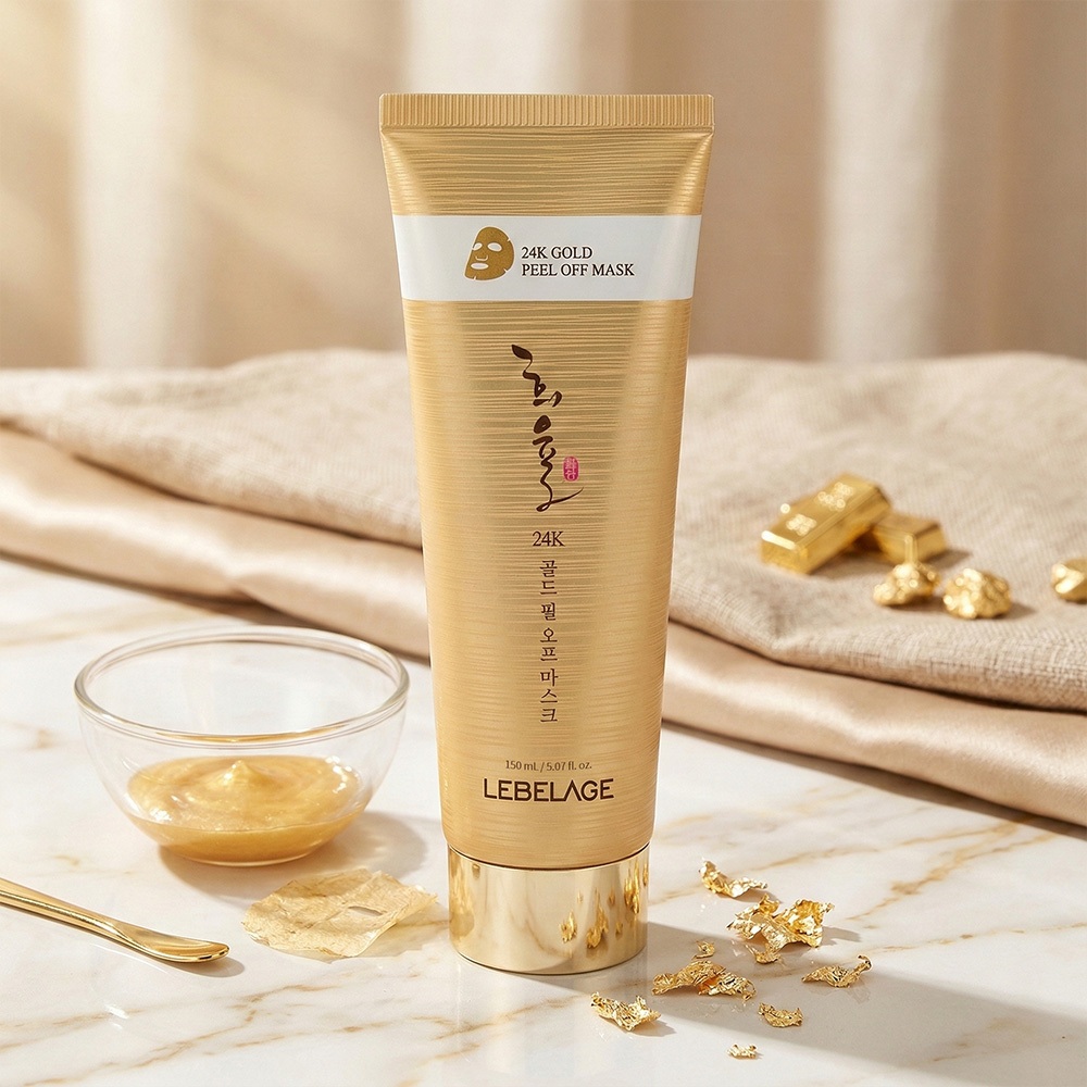 LEBELAGE 24K Gold Peel Off Máscara 150ml Facial De Limpeza Profunda Suave Cuidados Com A Pele Radiance