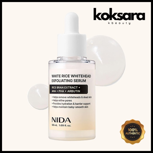 Nida White Rice Whitehead Exfoliating Serum 50ml