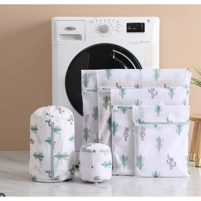 THE ZAKA Mini Padrão Saco De Malha Para Lavanderia 6pcs Conjunto Verde Bestseller Coreia Organizador De Lavagem De Itens
