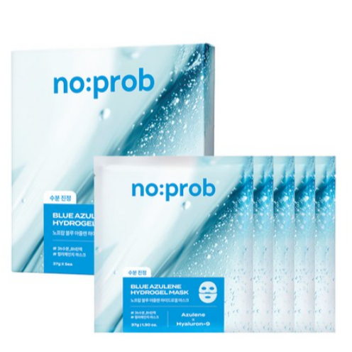 Máscara De Hidrogel Azulene Azul Sem Adereço À Prova De (5 Folhas)-Dormir Transparente Que Muda De Cor Para Calmante De