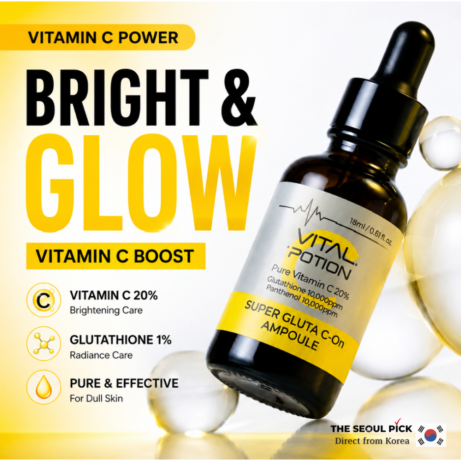 VitalPotion Super Glutationa Ampola 18ml Vitamina C Umidade Cuidados Radiance Soro Facial