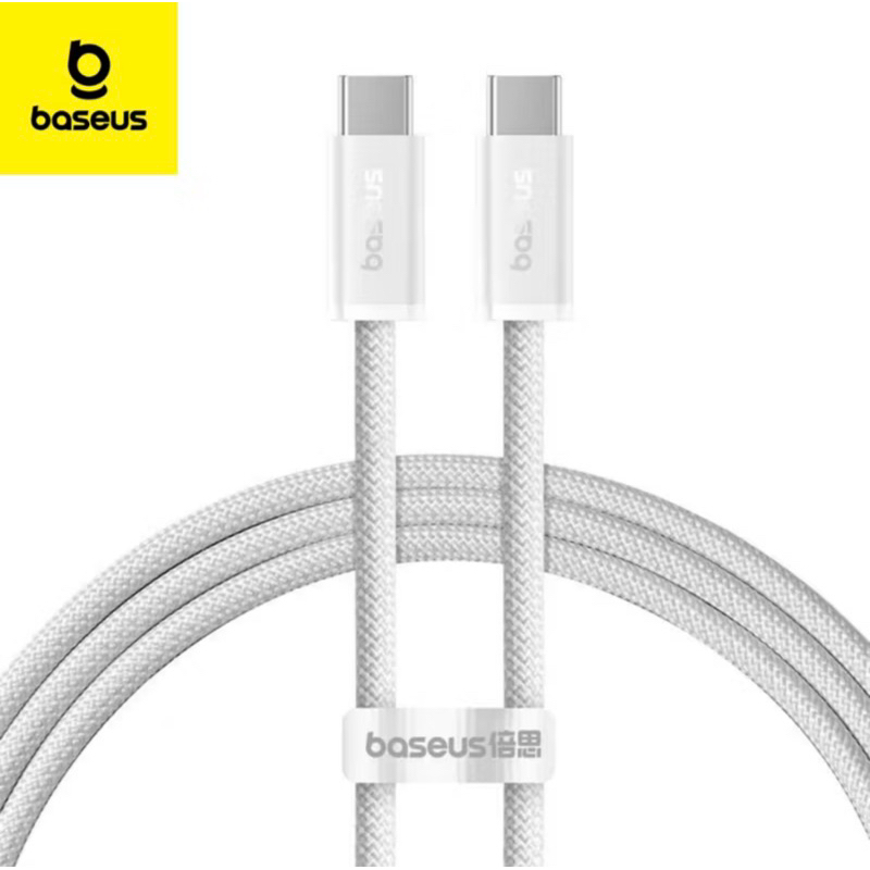 Cabo Tipo C Turbo 100W Baseus Original Ultra Rápido Reforçado De Nylon 1 Metro Para Celular Notebook Macbook