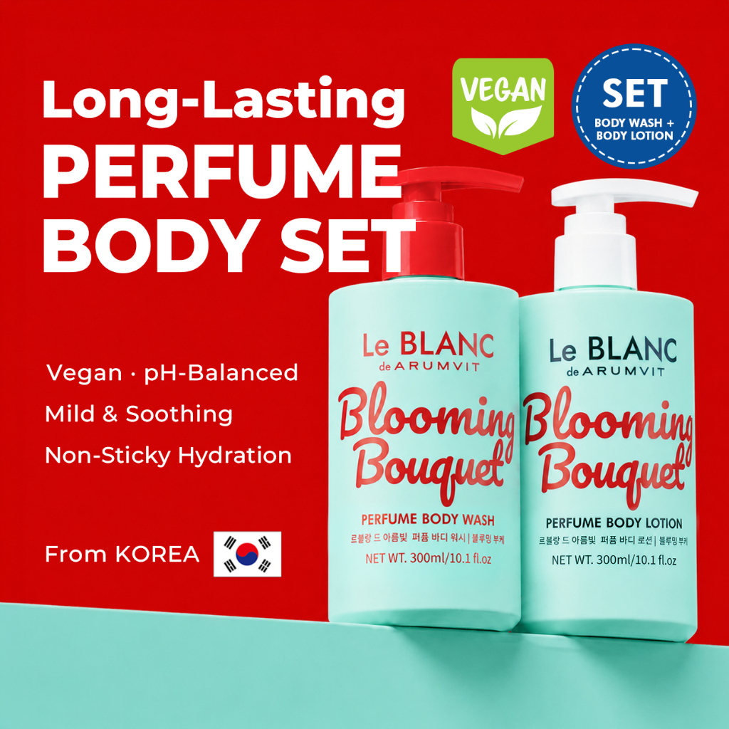 Le BLANC _ Blooming Bouquet Perfume Sabonete Líquido E Loção SET