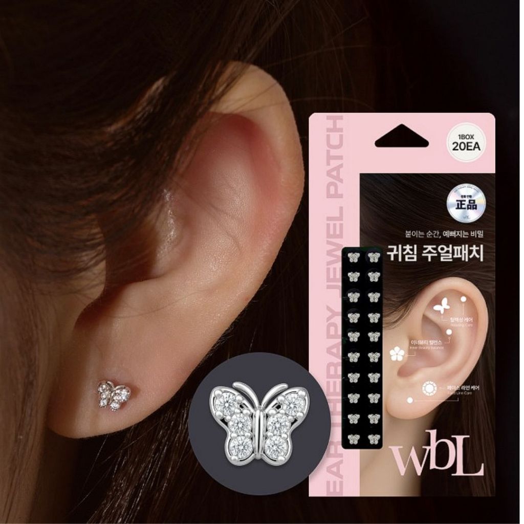 [WBL] Kpop Idol Secret Para V-Line Care Ear Acupressão Patch Brinco Banhado A Ouro 24K
