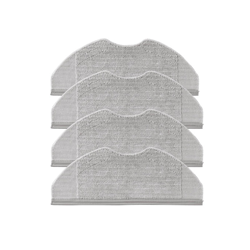 Kit 4 Mop Xiaomi S40c S40 H40 Refil Pano Robô Aspirador Microfibra Lavável Compatível Alta Absorção