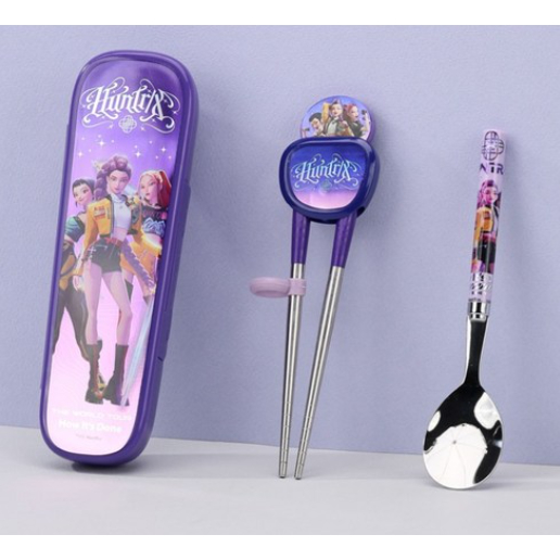 Conjunto De Colher De Pauzinhos Pop De Movimento , Caçadores De Demônios , Utensílios De Almoço Para Crianças , Presente