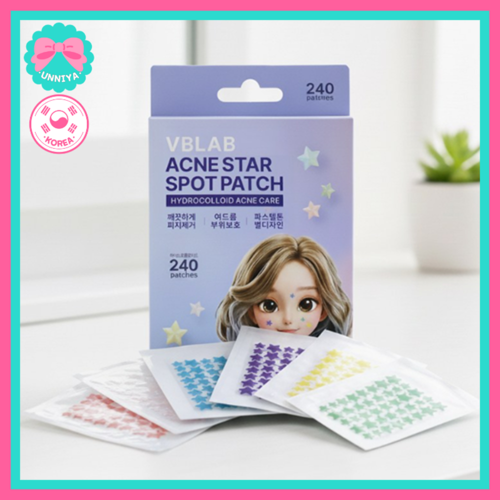 VB Lab Star Shape Acne Spot Care Patch 6 Cores , 240 Adesivos