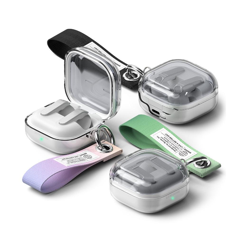 Ringke Air Para Galaxy Buds 4 Pro / Buds 4 Capa Transparente E Leve Com Alça Col