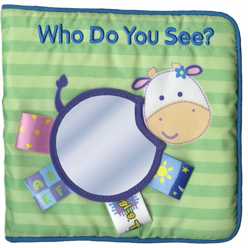 Livro de Pano Sensorial Who Do You See Taggies – Espelho Tags Bebê Importado