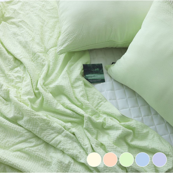 [SORRR HOME DECOR] Touch Me Ripple Seersucker Roupa De Cama De Verão Ultraleve • Respirável Toque Legal ✨ Feito Para Noi