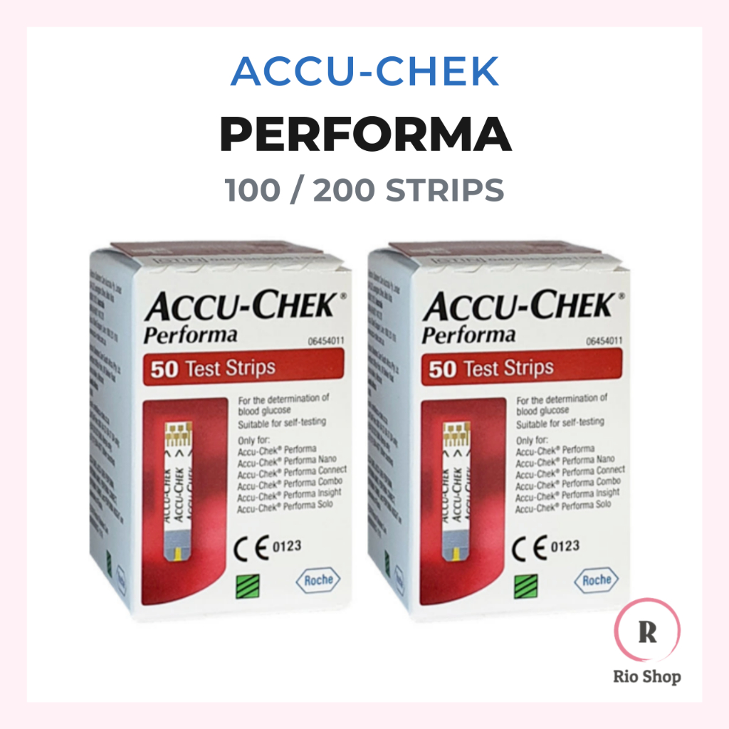Tiras De Teste De Glicose No Sangue Roche Accu-Chek Performa – 100/200