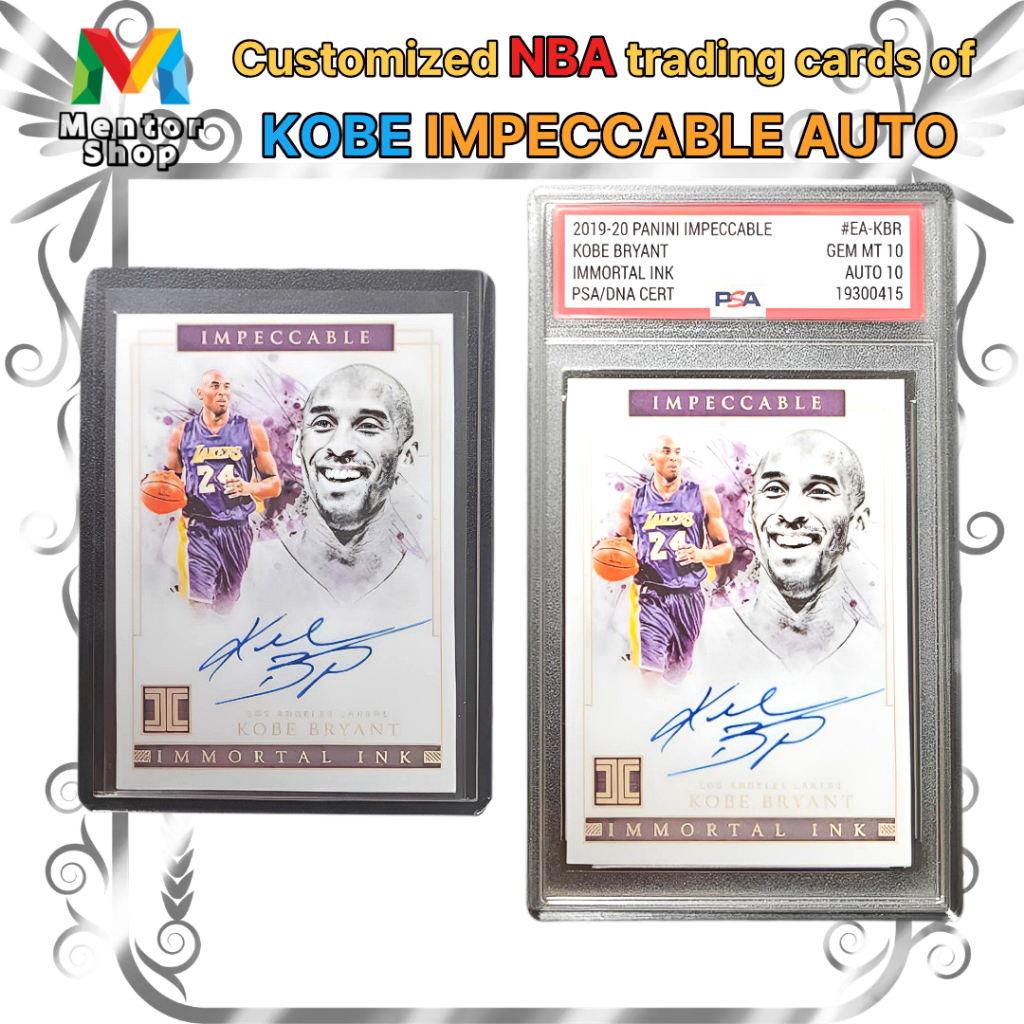 [Loja Mentor] ✨ Kobe Bryant Impecável Auto Cartão Facsimile Personalizado Estilo PSA NBA Legend Colecionável
