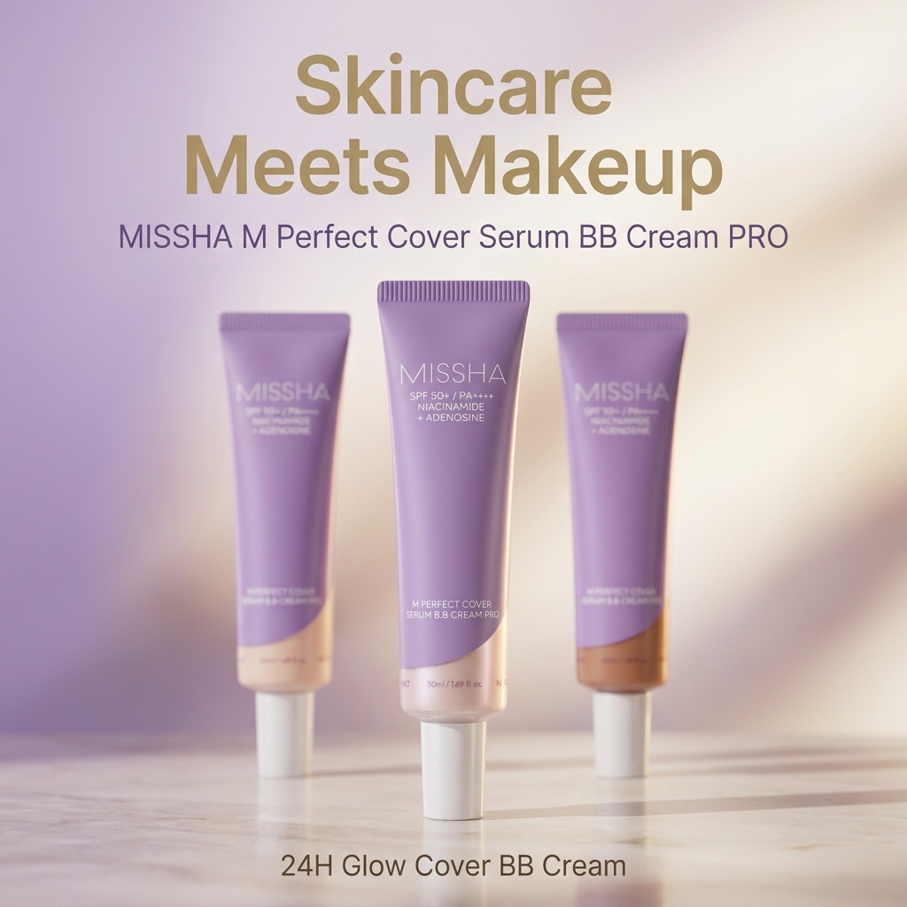 MISSHA M Perfect Cover Serum BB Cream PRO (50mL)/Creme Híbrido Com Capa Brilhante 24H
