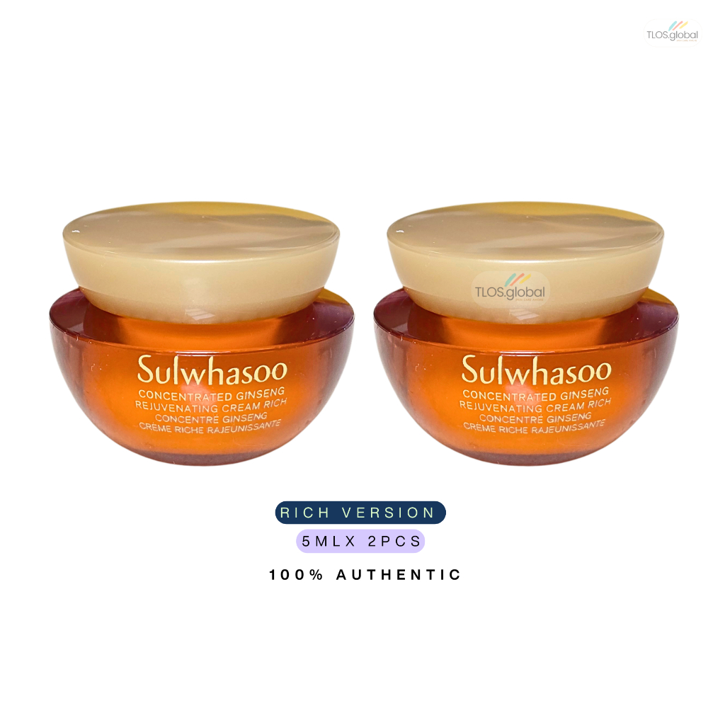 SULWHASOO Creme Ou Rejuvenescedor Concentrado Ginseng RICH 5ml Conjunto De 2 Peças