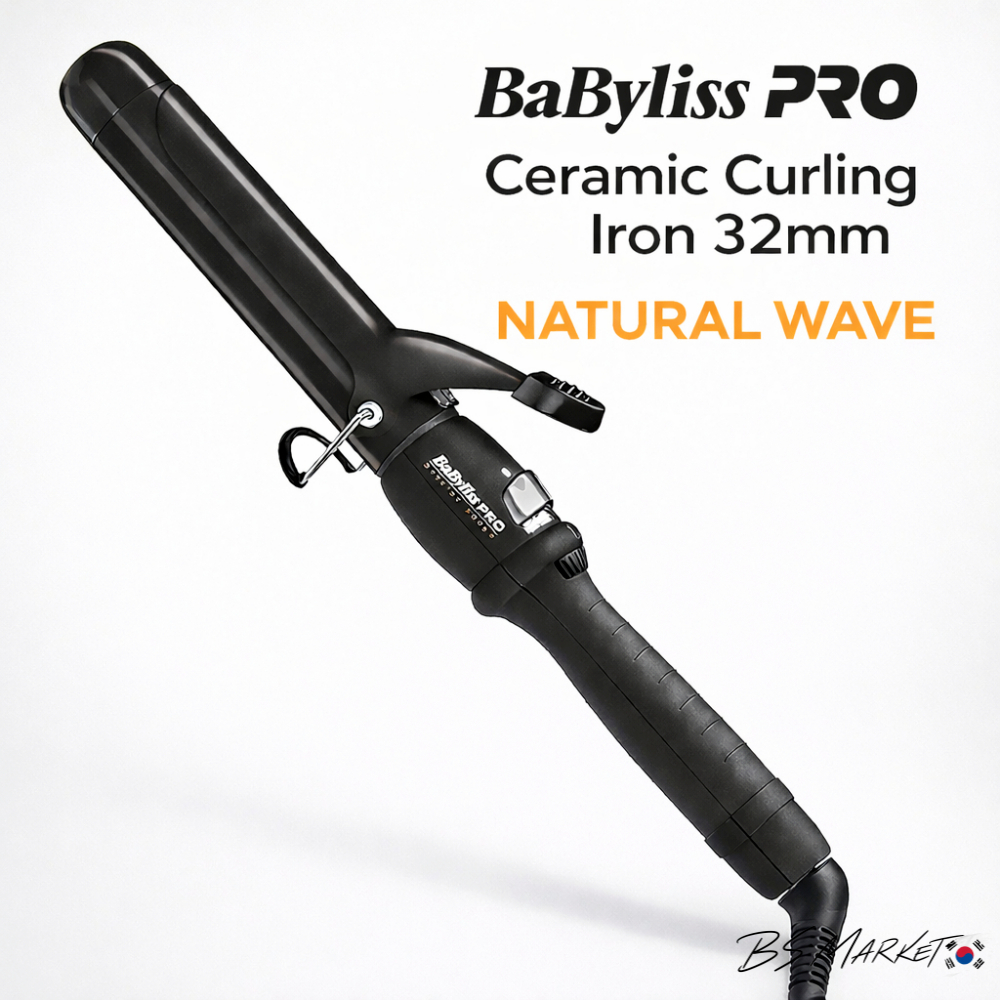 BaByliss 32mm Curling Iron Onda Natural Fácil Curl Modelador De Cabelo Cerâmica Pro