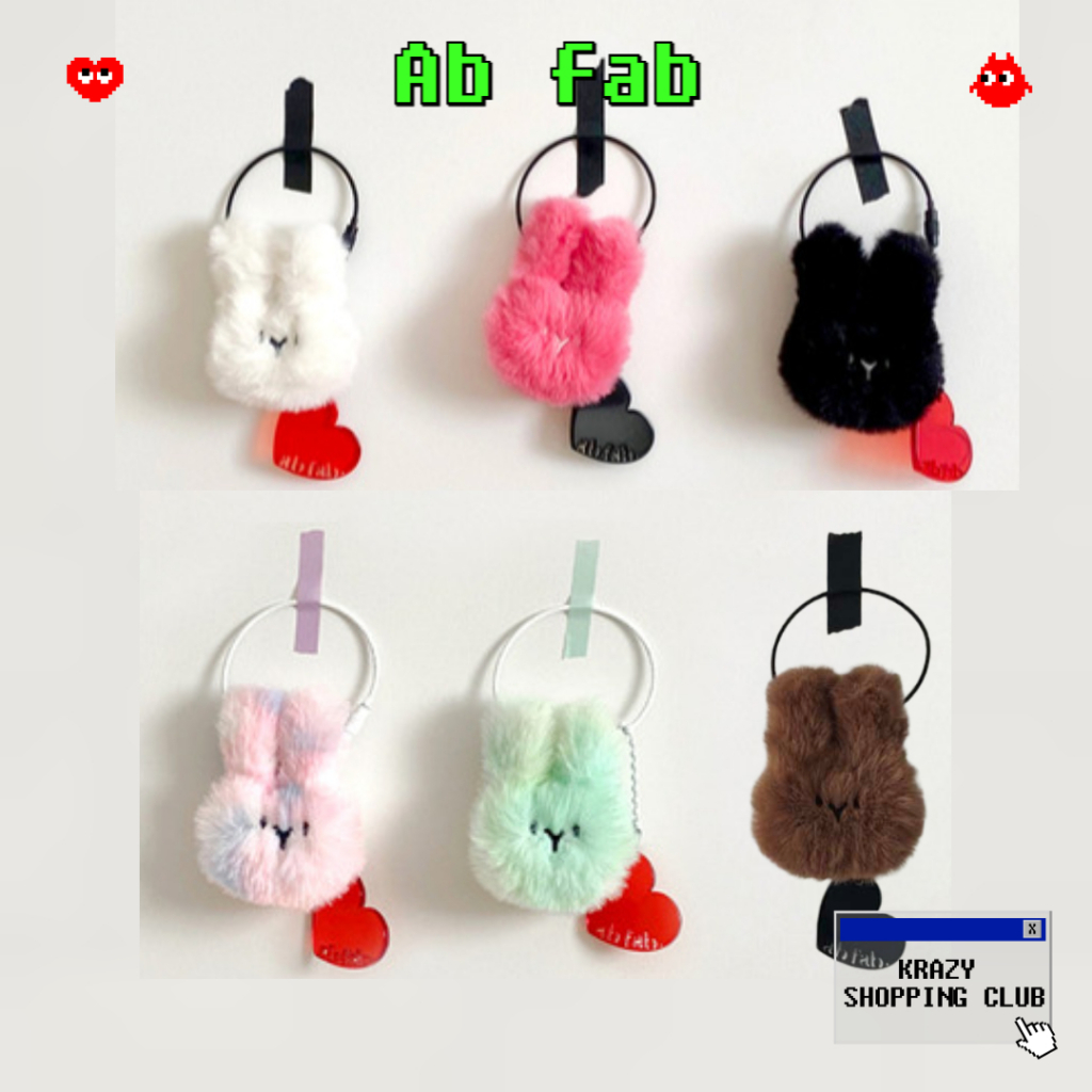 Chaveiro De Pelúcia Ab fab Mini Bunny 6 Tipos | Amuleto De Bolsa Para Abfab