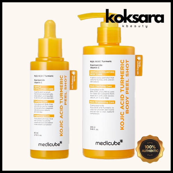 Medicube Kojic Acid Turmeric Peel Shot 80ml, Body Peel Shot 280ml em Oferta na Shopee