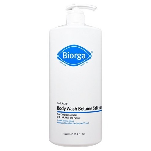 Biorga Body Wash Betaína Salicilato 1500ml/Tamanho Grande/Cuidados Com As Costas E Corpo/Limpador Corporal Suave Diário