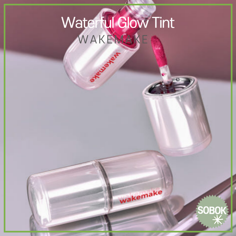 [WAKEMAKE] Waterful Glow tint 10 Cores Tonalidade Labial Brilhante