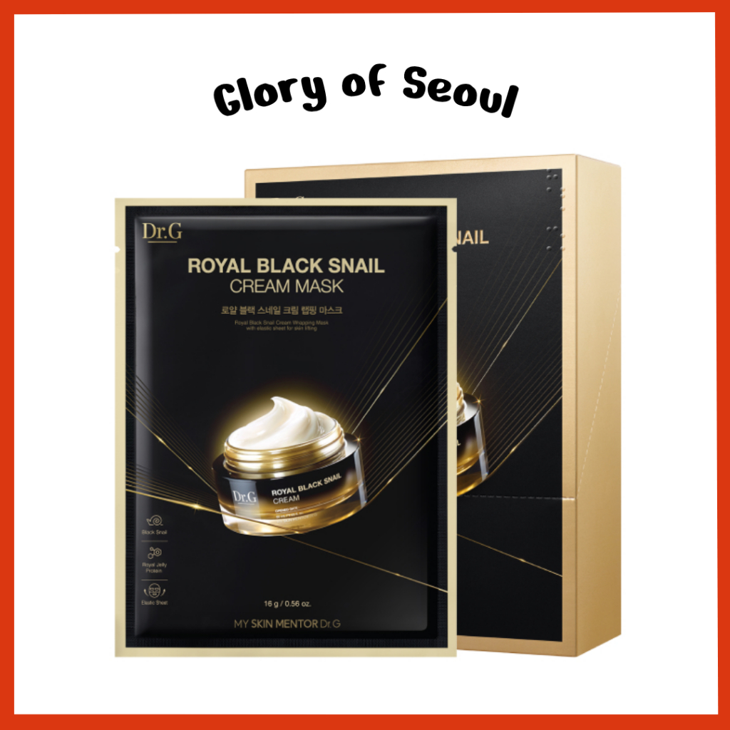 DR.G Máscara Creme Caracol Preto Royal 1ea , 1 Caixa em Oferta na Shopee