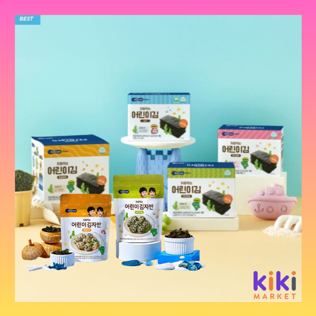 [Bebecook] Primeiras Flocos De Algas Marinhas E-Lanche Coreano Suave Baixo Teor De Sódio Para Crianças